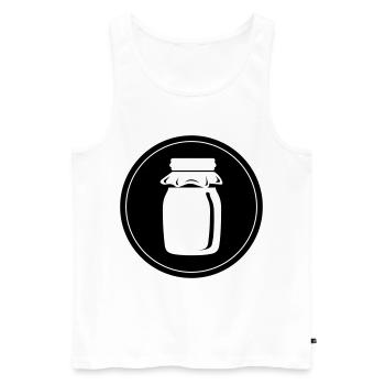 Apiculteur symbole miel - Débardeur bio Premium Homme - blanc - Devant - Michal (187cm)