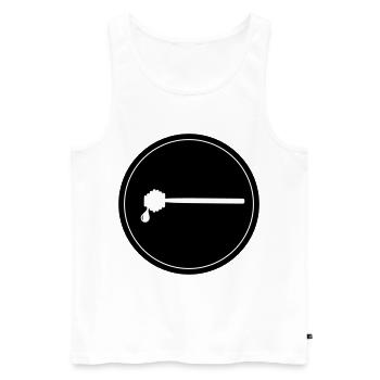 Stick chisel symbol beekeeper - Men's Premium Organic Tank Top - white - Front - Michal (187cm)
