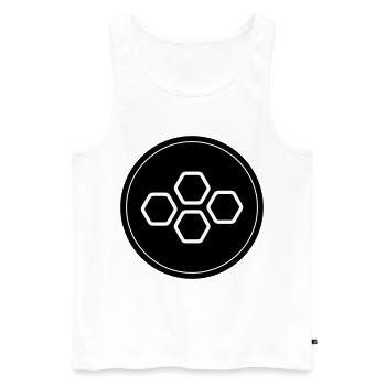 Beekeeper symbol - Men's Premium Organic Tank Top - white - Front - AI Model Male 178 light (178cm)