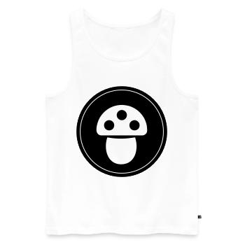 Symbole des champignons - Débardeur bio Premium Homme - blanc - Devant - Michal (187cm)