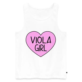 Viola Player Violinspielerin Girl Herz Pink - Männer Premium Bio Tank Top - Weiß - Vorne - Michal (187cm)