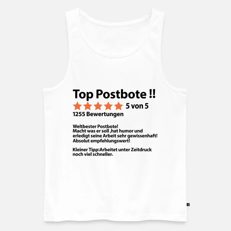 Postbote Postzusteller Danke Dankeschön Sprüche - Männer Premium Bio Tank Top - Weiß