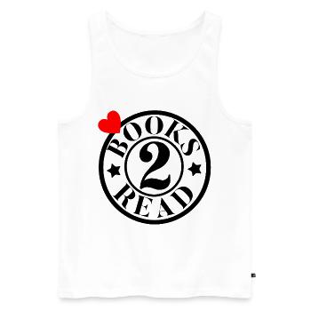 i love books LOVE BOOKS TO READ - Men's Premium Organic Tank Top - white - Front - Michal (187cm)