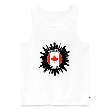 Montréal Skyline Canada Flag Souvenir de voyage - Débardeur bio Premium Homme - blanc - Devant - Michal (187cm)