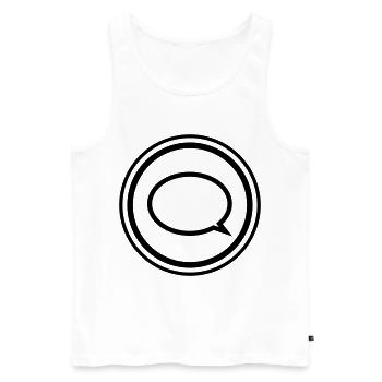 Balloon - Men's Premium Organic Tank Top - white - Front - AI Model Male 178 light (178cm)