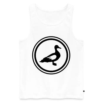 Duck animal - Men's Premium Organic Tank Top - white - Front - Michal (187cm)