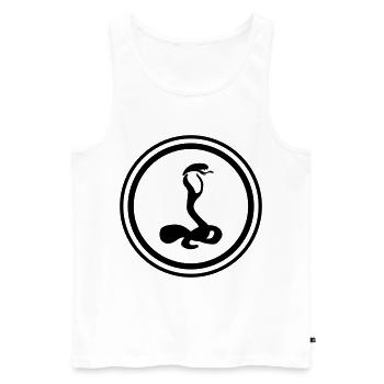 Cobra serpent - Débardeur bio Premium Homme - blanc - Devant - AI Model Male 178 light (178cm)