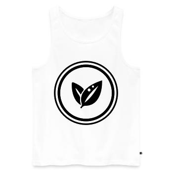 Leaf Ecology - Men's Premium Organic Tank Top - white - Front - AI Model Male 178 light (178cm)