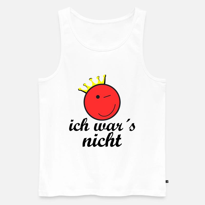 Ich war es nicht - Männer Premium Bio Tank Top - Weiß