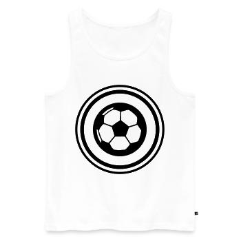 Fussball Symbol - Männer Premium Bio Tank Top - Weiß - Vorne - Michal (187cm)