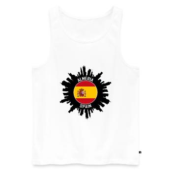 Almeria Skyline Spanien Flagge Reise-Souvenir - Männer Premium Bio Tank Top - Weiß - Vorne - Michal (187cm)