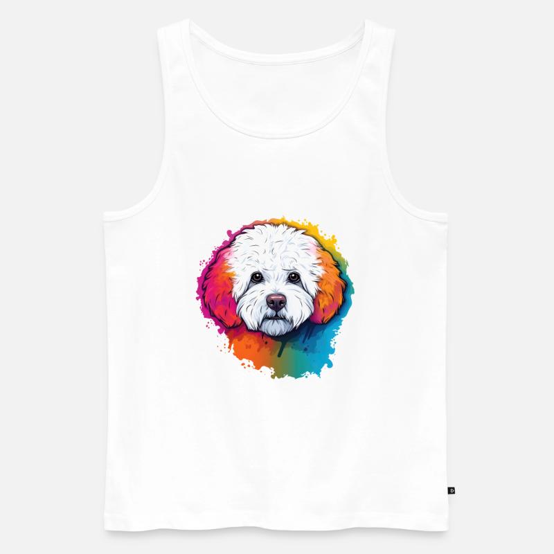 Bichon Frise - Männer Premium Bio Tank Top - Weiß