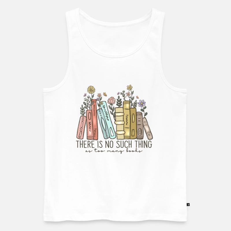 Buch Spruch Leserate Bücherwurm - Männer Premium Bio Tank Top - Weiß