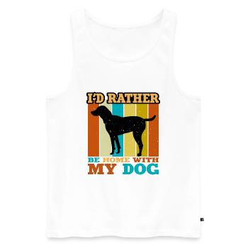 Noir et bronzé Virginie Foxhound Silhouette de chien - Débardeur bio Premium Homme - blanc - Devant - Michal (187cm)