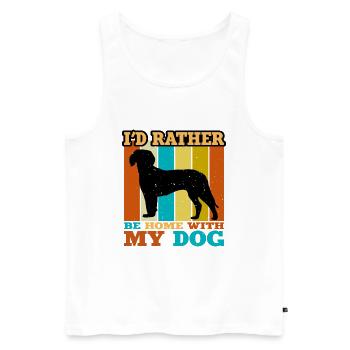 Deutsche Bracke Hundeliebe Silhouette Vintage Sunset - Männer Premium Bio Tank Top - Weiß - Vorne - AI Model Male 178 light (178cm)