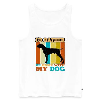 Deutsch Kurzhaar Vorstehhund Silhouette Retro - Männer Premium Bio Tank Top - Weiß - Vorne - AI Model Male 178 light (178cm)