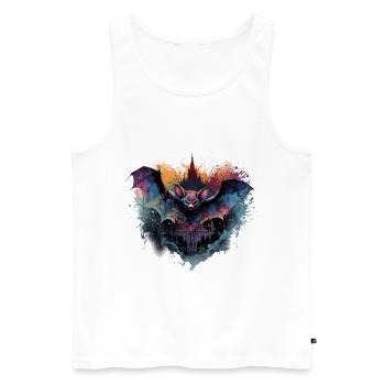 Bat Castle - Men's Premium Organic Tank Top - white - Front - AI Model Male 178 light (178cm)
