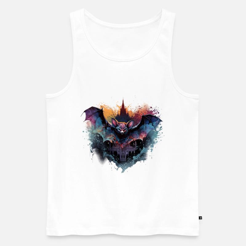 Fledermaus Schloss - Männer Premium Bio Tank Top - Weiß