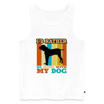 Kumaon Mastiff Hund Liebhaber Silhouette Vintage Sonnenuntergang - Männer Premium Bio Tank Top - Weiß - Vorne - Michal (187cm)