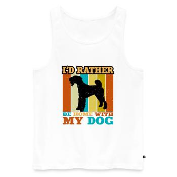 Lakeland Terrier Dog Lover Silhouette Retro Sunset - Débardeur bio Premium Homme - blanc - Devant - Michal (187cm)