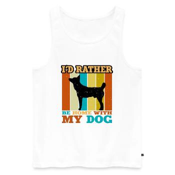 Tahltan Bear Dog Lover Silhouette Vintage Sunset - Men's Premium Organic Tank Top - white - Front - Michal (187cm)