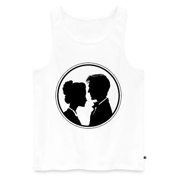 Couple Wedding Couple Marriage - Men's Premium Organic Tank Top - white - Front - AI Model Male 178 light (178cm)