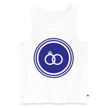 Wedding Rings Ring Wedding - Men's Premium Organic Tank Top - white - Front - AI Model Male 178 light (178cm)
