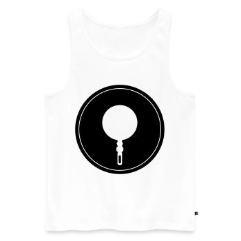 Pfanne Küche Chef - Männer Premium Bio Tank Top - Weiß - Vorne - AI Model Male 178 light (178cm)
