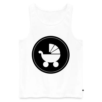 Stroller baby - Men's Premium Organic Tank Top - white - Front - AI Model Male 178 light (178cm)
