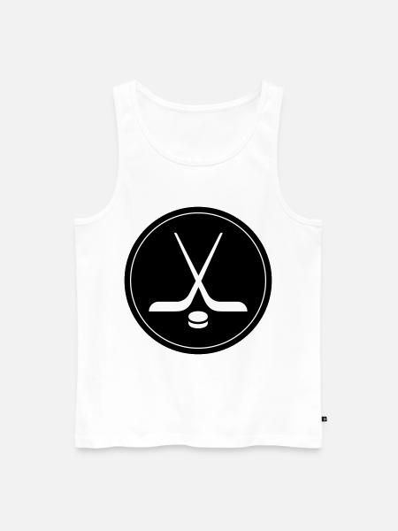 Ice Hockey Symbol - Men's Premium Organic Tank Top - white