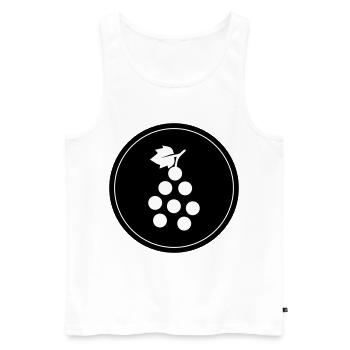 Weintrauben Symbol - Männer Premium Bio Tank Top - Weiß - Vorne - Michal (187cm)