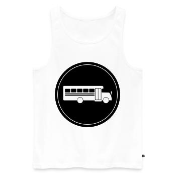 School school bus - Men's Premium Organic Tank Top - white - Front - Michal (187cm)