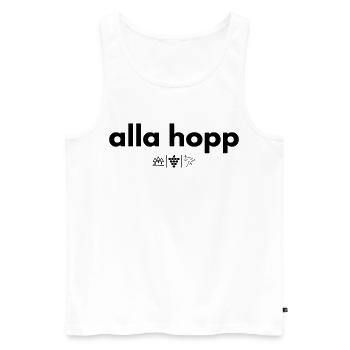 alla hopp - Men's Premium Organic Tank Top - white - Front - AI Model Male 178 light (178cm)