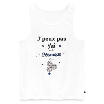 J'peux pas j'ai Rugby - Débardeur bio Premium Homme - blanc - Devant - Michal (187cm)
