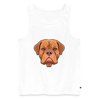 Dogue De Bordeaux race de chien Cartoon Kawaii Illustr - Débardeur bio Premium Homme - blanc - Devant - Michal (187cm)