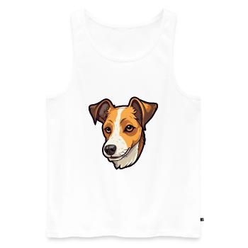 Race de chien Terrier brésilien Cartoon Kawaii Illustr - Débardeur bio Premium Homme - blanc - Devant - Michal (187cm)