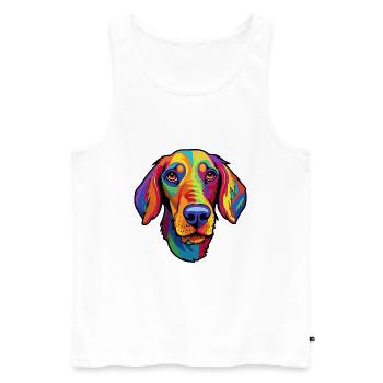 Andalusischer Jagdhund Rasse Cartoon Kawaii Illustra - Männer Premium Bio Tank Top - Weiß - Vorne - Michal (187cm)