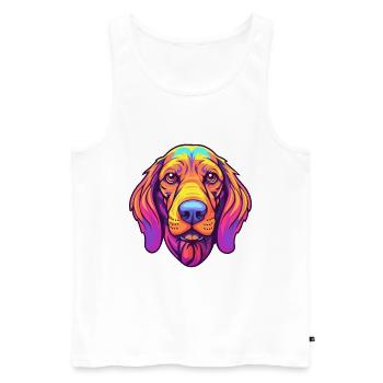Amerikanischer Leopardenhund Hund Rasse Cartoon Kawaii Il - Männer Premium Bio Tank Top - Weiß - Vorne - Michal (187cm)