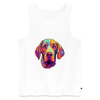 Burgos Pointer Chien Race Cartoon Kawaii Illustrati - Débardeur bio Premium Homme - blanc - Devant - Michal (187cm)