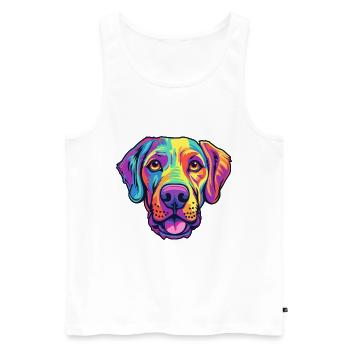 Gascon Saintongeois chien race Cartoon Kawaii Illus - Débardeur bio Premium Homme - blanc - Devant - Michal (187cm)