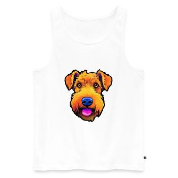 Lakeland Terrier chien race Cartoon Kawaii Illustra - Débardeur bio Premium Homme - blanc - Devant - Michal (187cm)