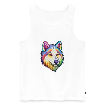 Labrador Husky Hunderasse Cartoon Kawaii Illustrati - Männer Premium Bio Tank Top - Weiß - Vorne - Michal (187cm)
