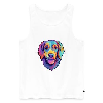 Formose Mountain Dog race Cartoon Kawaii Illustr - Débardeur bio Premium Homme - blanc - Devant - Michal (187cm)