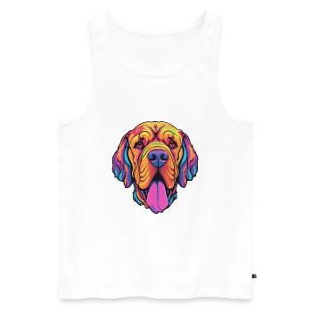 Mastiff brésilien race de chien Cartoon Kawaii Illustr - Débardeur bio Premium Homme - blanc - Devant - Michal (187cm)