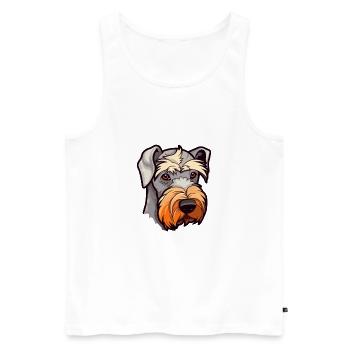Cesky Terrier Hunderasse Cartoon Kawaii Illustration - Männer Premium Bio Tank Top - Weiß - Vorne - Michal (187cm)