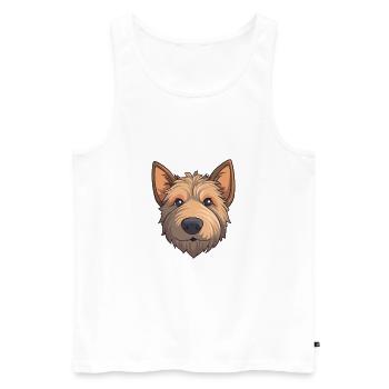 Berger Picard Hunderasse Cartoon Kawaii Illustratio - Männer Premium Bio Tank Top - Weiß - Vorne - Michal (187cm)