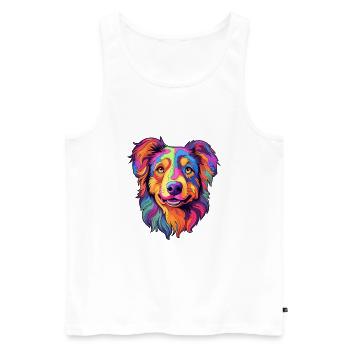 Schäferhund Rasse Karikatur Kawaii Illustrati - Männer Premium Bio Tank Top - Weiß - Vorne - Michal (187cm)