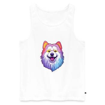 Chien esquimau canadien race Cartoon Kawaii Illustrat - Débardeur bio Premium Homme - blanc - Devant - Michal (187cm)