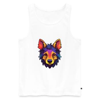 Belge Groenendael Chien Race Cartoon Kawaii Illus - Débardeur bio Premium Homme - blanc - Devant - Michal (187cm)