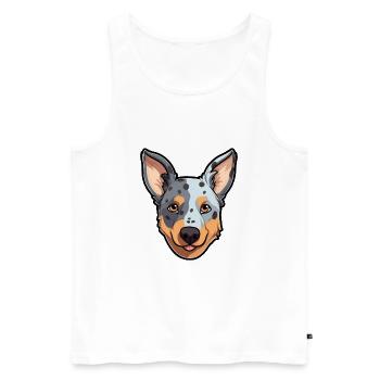 St Miguel Cattle Dog Rasse Cartoon Kawaii Illustra - Männer Premium Bio Tank Top - Weiß - Vorne - Michal (187cm)